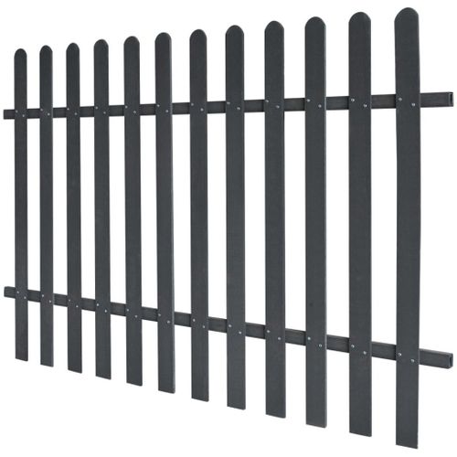 Płot sztachetowy WPC, 200x120 cm, szary na Arena.pl