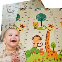 Mata piankowa XPE 200x180cm dwustronna edukacyjna dla dzieci SKŁADANA