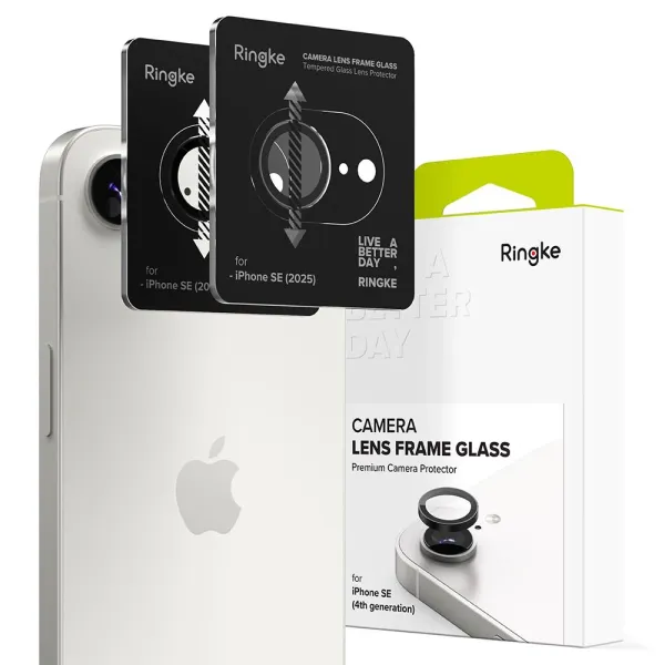 Osłona aparatu Ringke Camera Frame Protector 2-pack na iPhone 16e - czarna zdjęcie 1