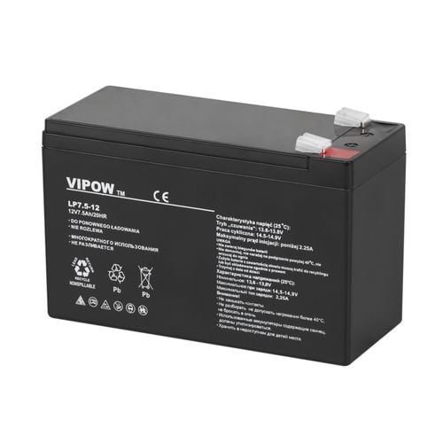 Akumulator żelowy Vipow 12 V / 7,5 Ah na Arena.pl
