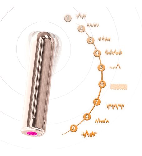 Mini wibrator - różowe złoto na Arena.pl