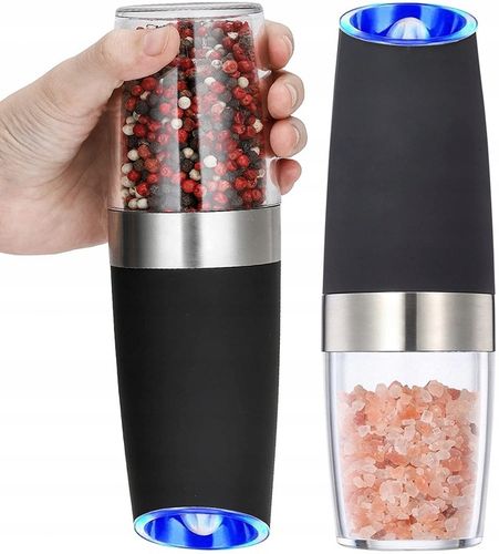 Młynek Elektryczny do Soli i Pieprzu Zestaw 2 Młynków do Mielenia Przypraw na Arena.pl