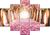 105CM 150CM OBRAZ 5 ELEM ROMANTYCZNA ALEJKA DRUK