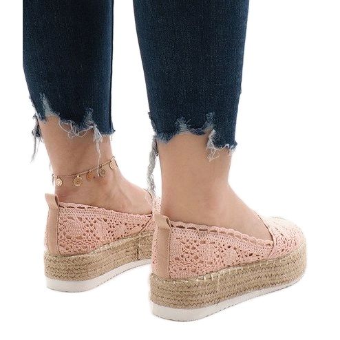 Różowe trampki espadryle na platformie r.39 na Arena.pl