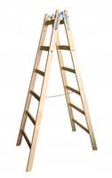 Drewniana Drabina Rozstawna 2x6 Szczebli PRODUCENT