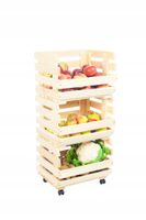 Skrzynki skrzynka na warzywa owoce 4 kółka regał