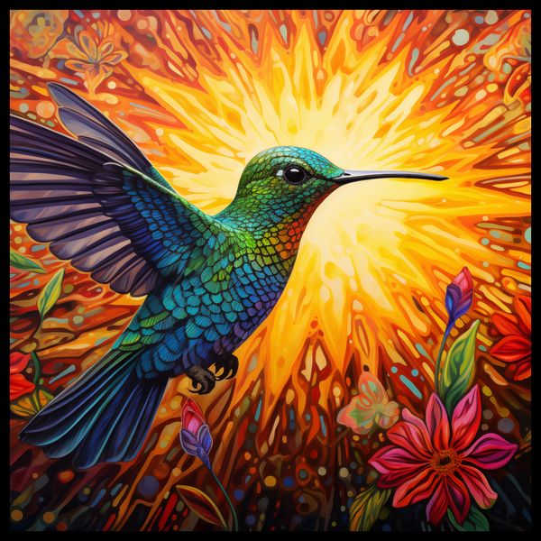 Plakat 80x80cm Koliber Barw zdjęcie 2