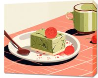 Obraz 60x50cm Deser Matcha