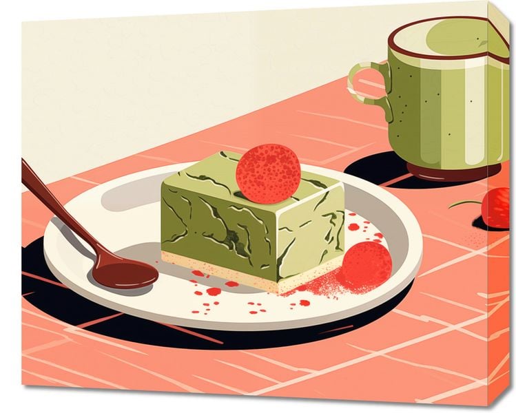 Obraz 60x50cm Deser Matcha zdjęcie 1