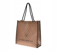Laura Biaggi - torebka shopper przeszycia brązowy metaliczny 0100-020
