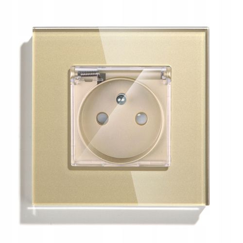 GNIAZDKO ELEKTRYCZNE SZKLANE POJEDYNCZE HERMETYCZNE GNIAZDO IP44 Z KLAPKĄ na Arena.pl