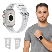 Pasek SMART WARCH BAND do Apple Watch 42mm 44mm 45mm 49mm biały opaska