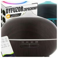 NAWILŻACZ POWIETRZA DYFUZOR ZAPACHOWY AROMATERAPIA LAMPKA LED NOCNA + PILOT