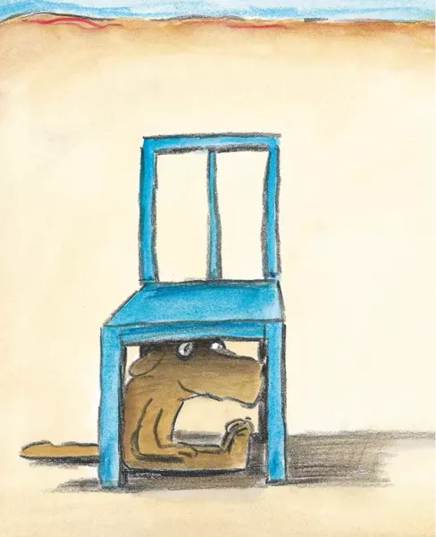 Niebieskie krzesło zdjęcie 2