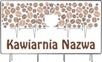 BANER REKLAMOWY 130x80cm z gotowego projektu KAWIARNIA KAWA plandeka