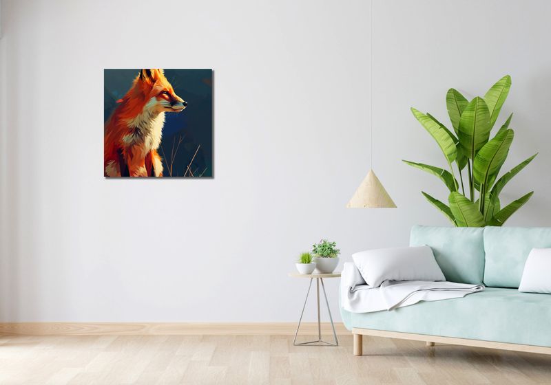 Obraz 60x60cm Spojrzenie Lisicy zdjęcie 2