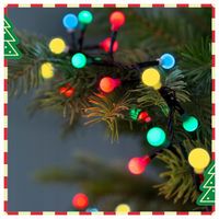 Lampki Choinkowe kule Wielokolorowe Światełka 240LED 18M ZEW/WEW Światełka