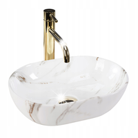 Umywalka Nablatowa Ceramiczna REA AMELIA MINI AIAX SHINY IMITACJA KAMIENIA