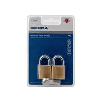 zestaw 2-twins kłódek mosiężnych brass line kmz s30, blister - mp klo 58375
