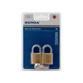 zestaw 2-twins kłódek mosiężnych brass line kmz s30, blister - mp klo 58375