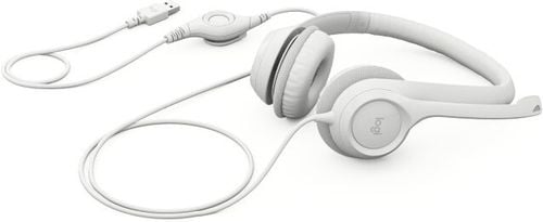 Słuchawki LOGITECH USB Computer Headset H390 Biały 981-001286 na Arena.pl