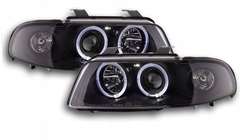 LAMPY REFLEKTORY DO AUDI A4 OD 1994 DO 1998. Roku SOCZEWKI RINGI LED zdjęcie 1