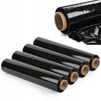 KADAX 4x Folia Stretch Strecz Czarna Mocna 3kg xl