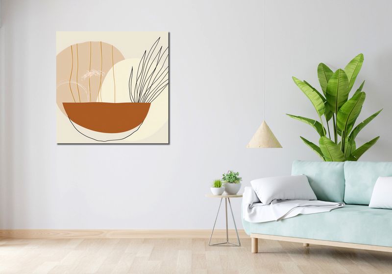 Obraz 90x90cm Terakotowe Naczynie zdjęcie 2