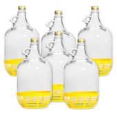 Zestaw 6 sztuk GĄSIOR 5 L balon, dama, butelka na wino w koszyku