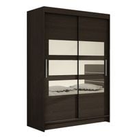 Szafa przesuwna Miami V 120cm - pojemna garderoba - CHOCO