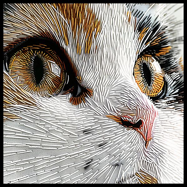 Plakat 80x80cm Nitkowany Kot zdjęcie 2