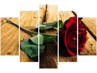 100CM 150CM OBRAZ 5 ELEM RÓŻA UKOCHANEJ ŚCIENNY