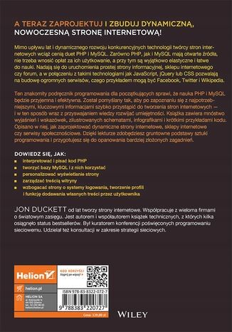 PHP i MySQL Aplikacje internetowe Jon Duckett na Arena.pl