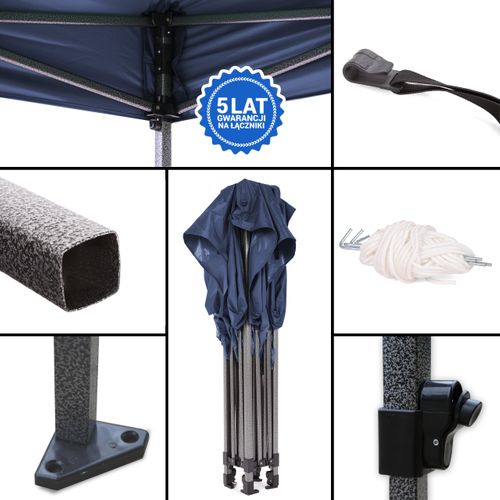 Namiot handlowy Basic 450 x 300 cm granatowy na Arena.pl