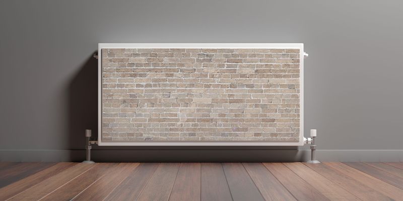 MATA Magnetyczna Kaloryfera Beżowe Cegły Mur 3D 100cm x 60cm zdjęcie 3