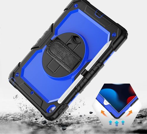 Etui do iPad 9/8/7 10.2” z Podstawką i Paskiem na Ramię Niebieskie na Arena.pl