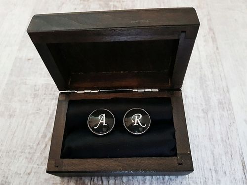 Spinki do Mankietów Koszuli z Inicjałami do Ślubu Ślub Inicjały na Arena.pl