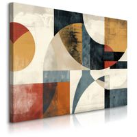 Obraz Canvas Do Salonu Abstrakcja Barwne Kształty Geometryczne 30cm x 20cm