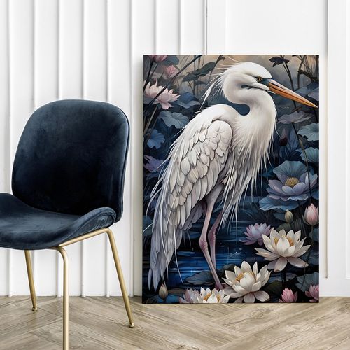 Obraz na płótnie ptak w kwiatach 50x70 cm na Arena.pl