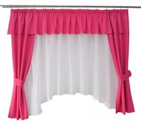 Firanka dziecięca komplet różowy pokój dziewczynki