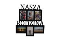 Multirama ramka na zdjęcia z napisem  Nasza Rodzina mdf 6 zdjęć pion