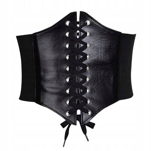 Szeroki pas pasek czarny gorset sznurowany czarny wyszczuplający na na Arena.pl