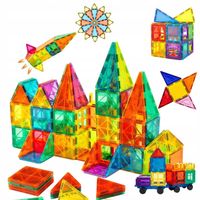 KLOCKI MAGNETYCZNE UKŁADANKA KONSTRUKCYJNE 100 SZT PREZENTY DLA DZIECI