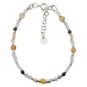 Bransoletka znak zodiaku bliźnięta - mix kamieni i srebro