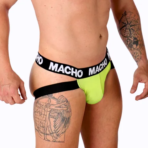 macho mx28fa jockstrap żołty s - anatomiczny, lycra, podwojne paski na Arena.pl