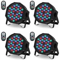 U`King Reflektory LED RGB 4x36 torba pilot scena DJ impreza dyskoteka