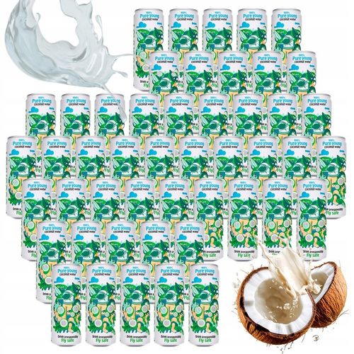 NIEGAZOWANA NATURALNA WODA KOKOSOWA COCONAUT 320ML Z MŁODEGO KOKOSA PUSZKA na Arena.pl