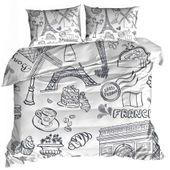 Pościel 3D bawełna satyna 200x220cm PARYŻ