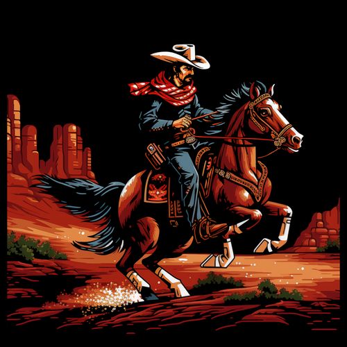 Plakat 70x70cm Galop przez Prerię na Arena.pl