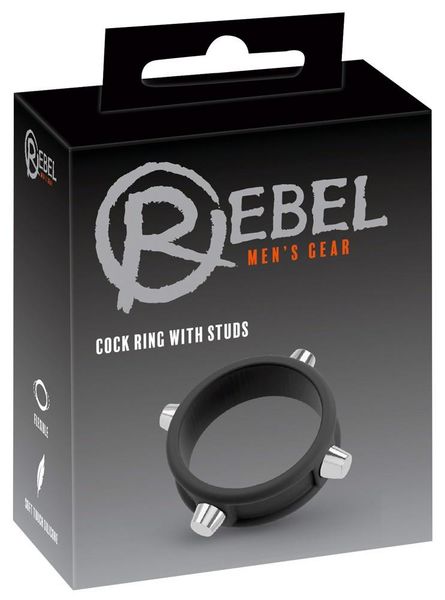 Rebel Cock Ring With Studs zdjęcie 1